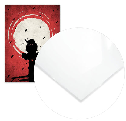 Itachi Silhouette Blood Moon Red - @GreyArt