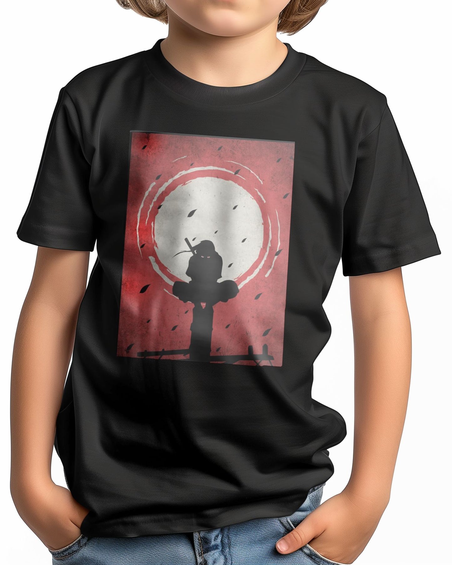 Itachi Silhouette Blood Moon Red - @GreyArt