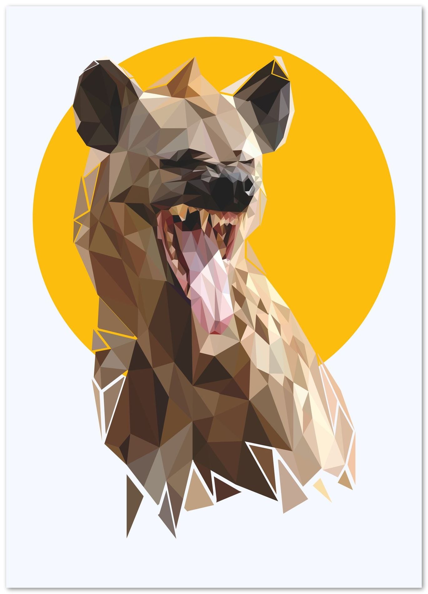 hyena nursery animal poster - @Artnesia