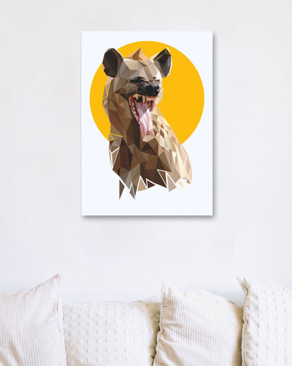 hyena nursery animal poster - @Artnesia