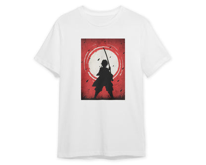 Tanjiro Kamado Demon Slayer Silhouette Blood Moon Red - @GreyArt