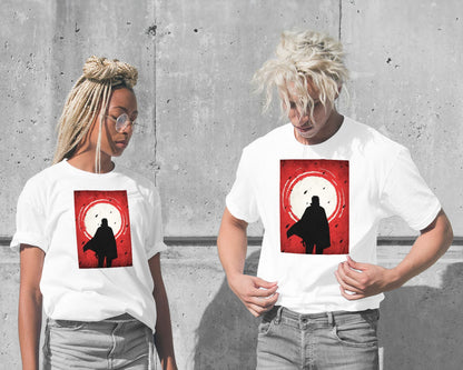 Naruto Uzumaki Demon Slayer Silhouette Blood Moon Red - @GreyArt