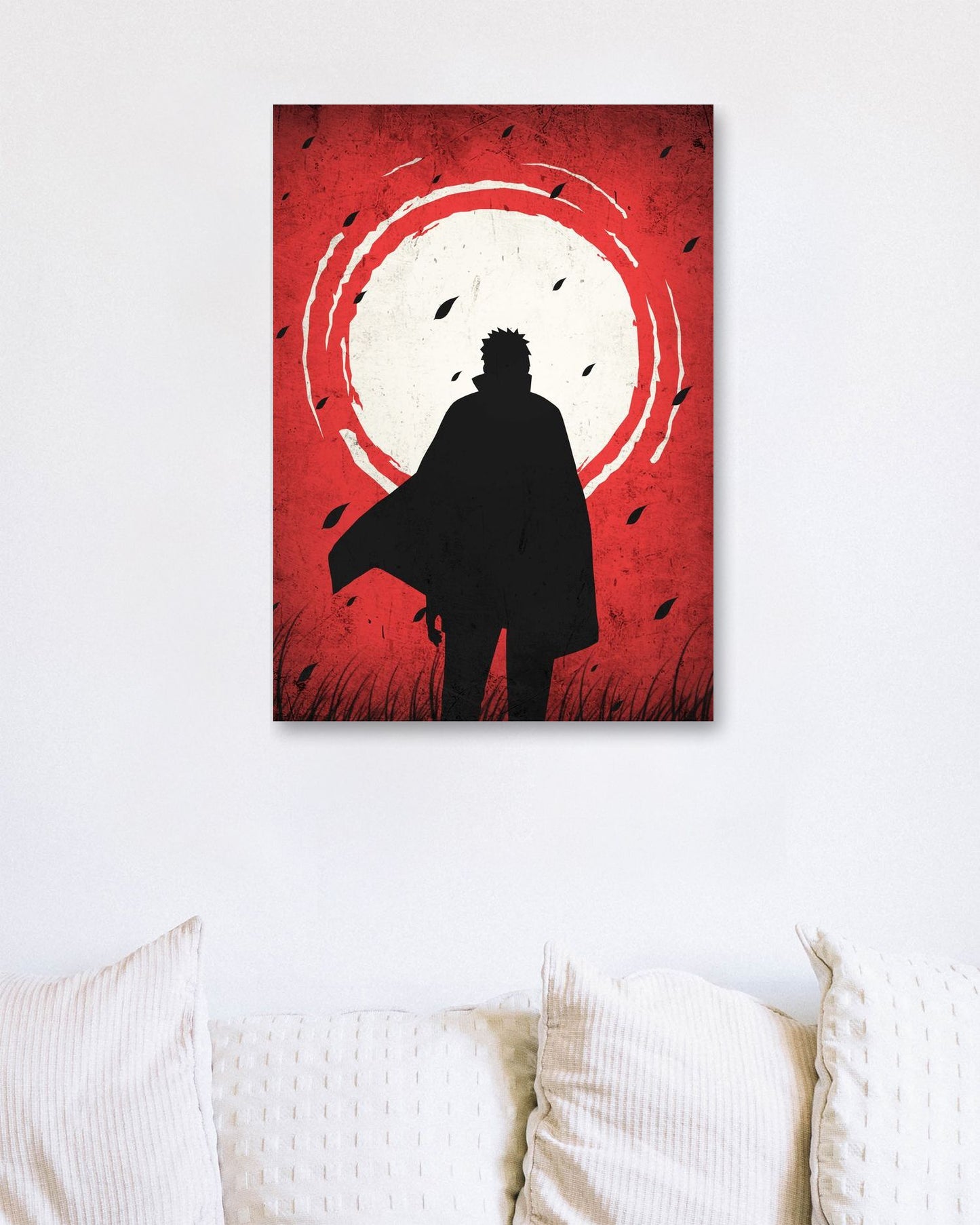 Naruto Uzumaki Demon Slayer Silhouette Blood Moon Red - @GreyArt