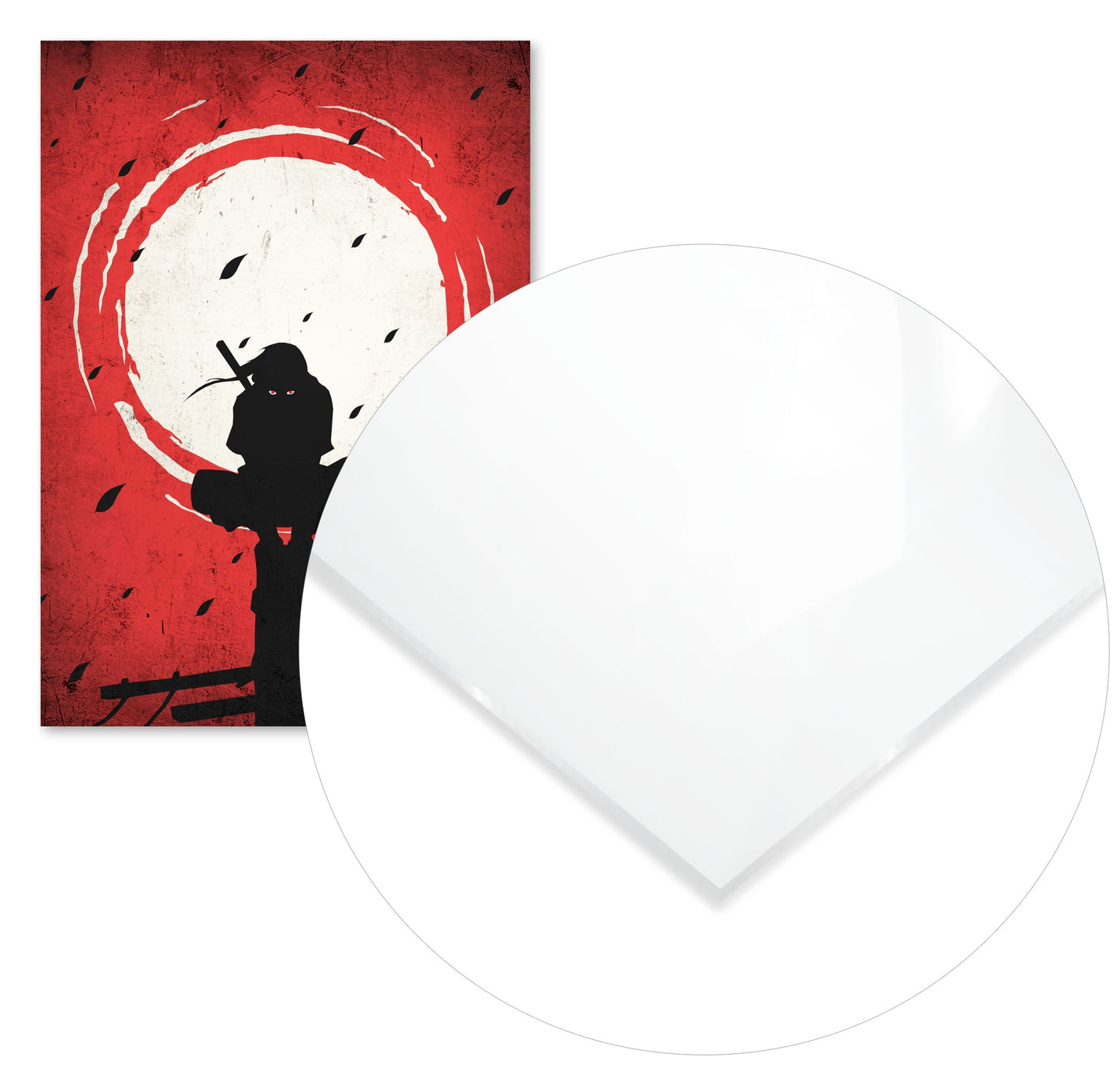 Itachi Uchiha Silhouette Blood Moon Red - @GreyArt