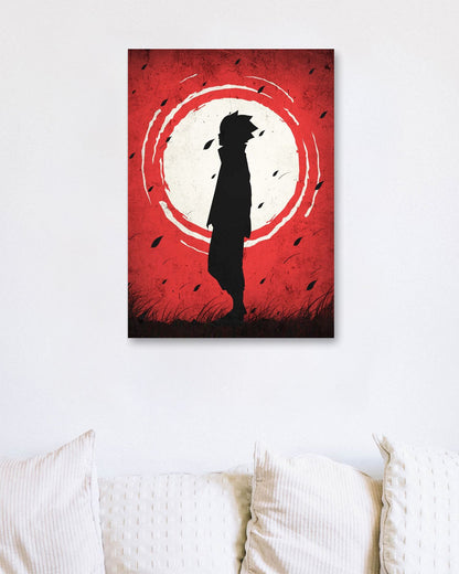 Boruto Uzumaki Naruto - Silhouette Blood Moon Red - @GreyArt