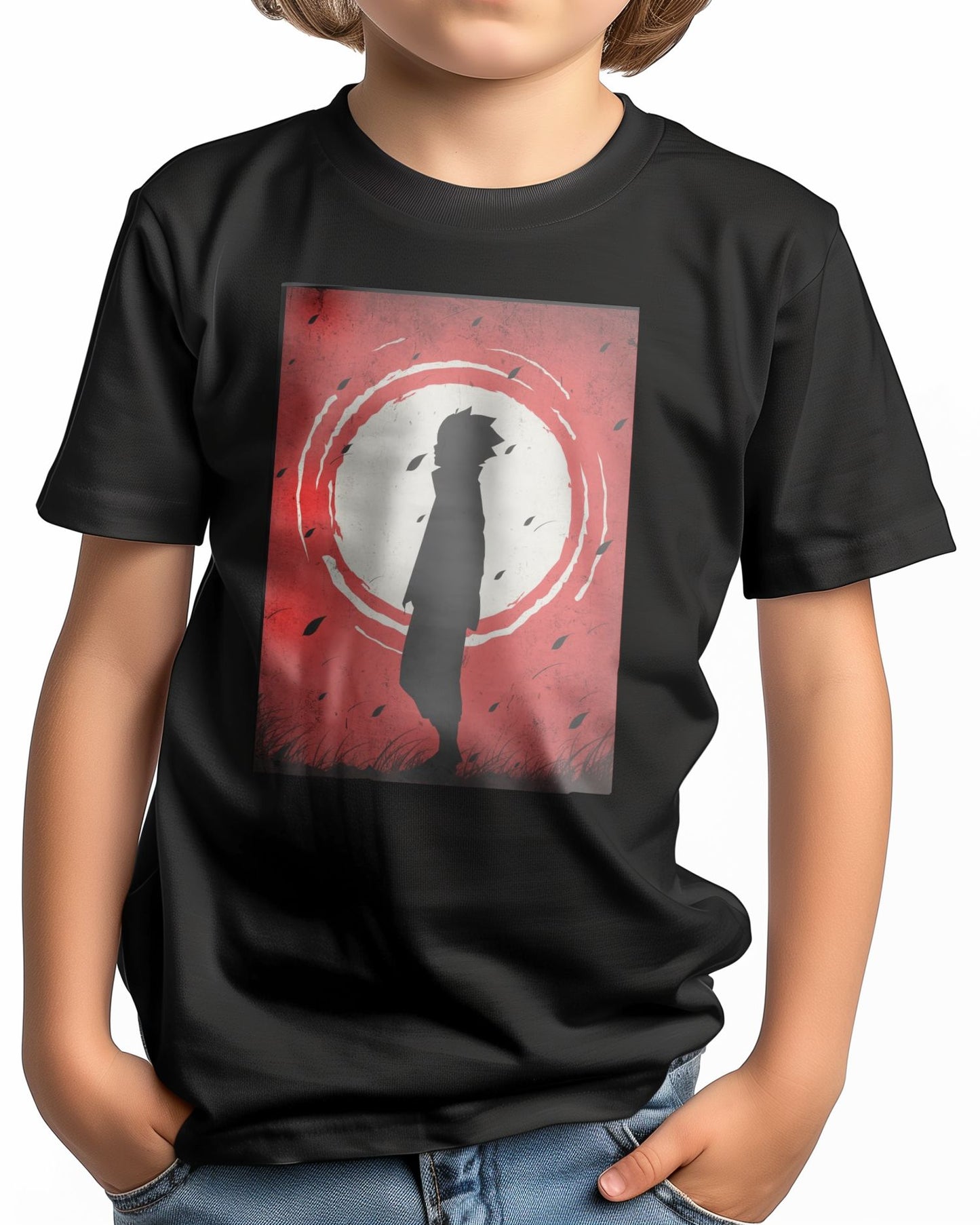 Boruto Uzumaki Naruto - Silhouette Blood Moon Red - @GreyArt