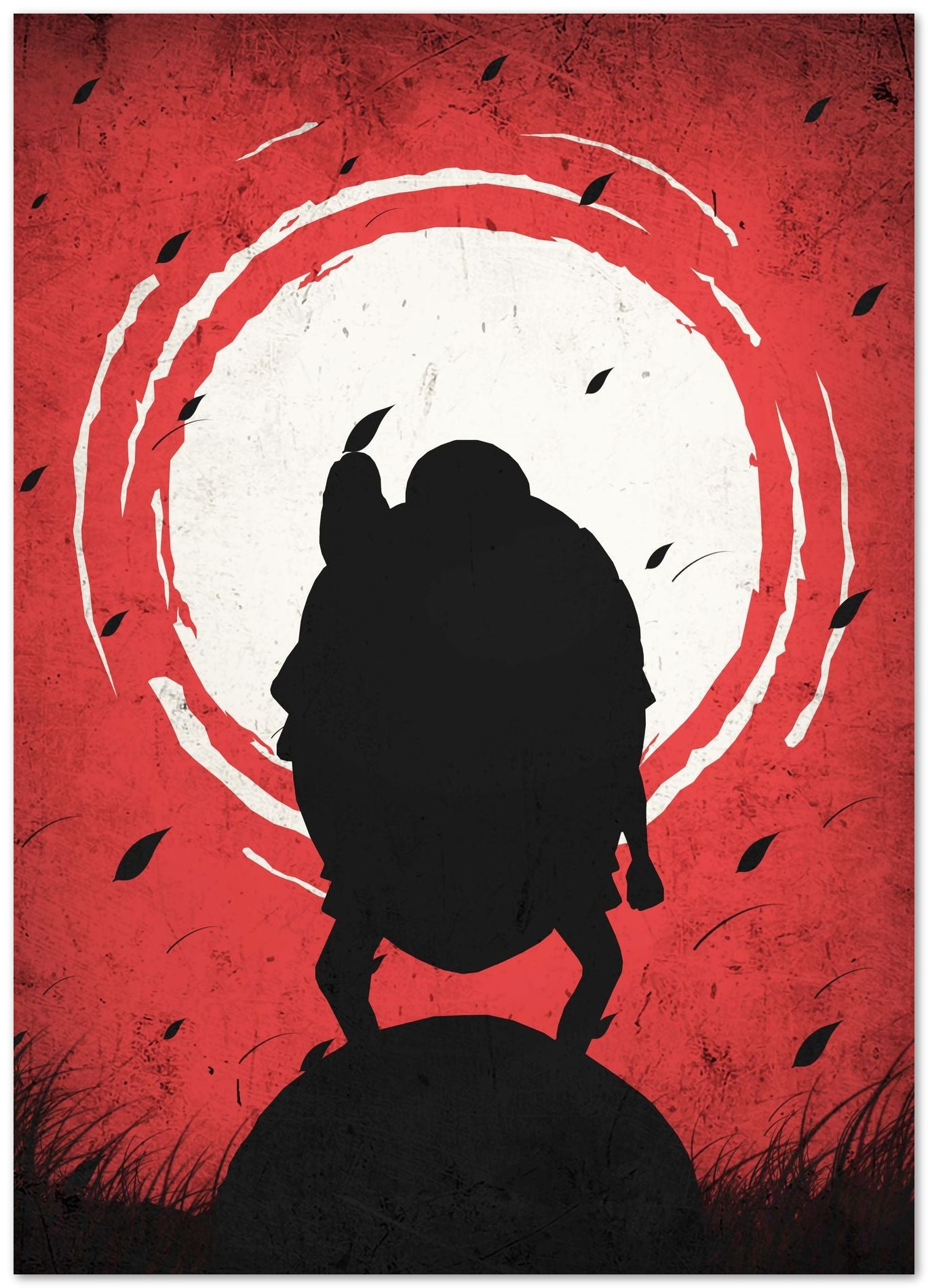 Master Roshi - Dragon Ball Silhouette Blood Moon Red - @GreyArt