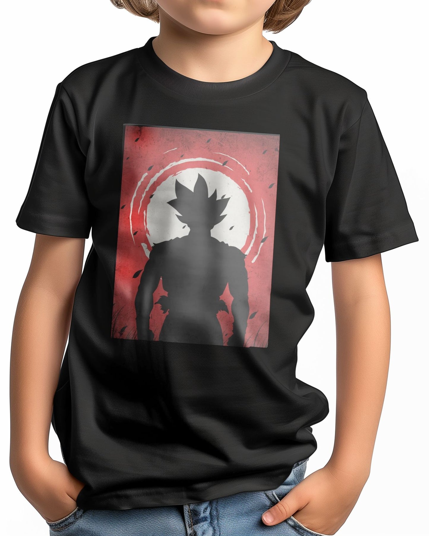 Goku Ultra Instink - Dragon Ball Silhouette Blood Moon Red - @GreyArt