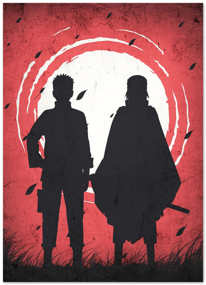 Naruto x Sasuke Silhouette - Naruto Shipuden - @GreyArt