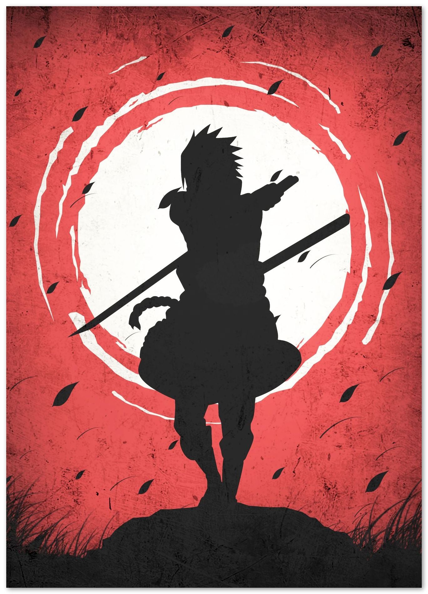 Sasuke Uchiha Silhouette - Naruto Shipuden 1 - @GreyArt