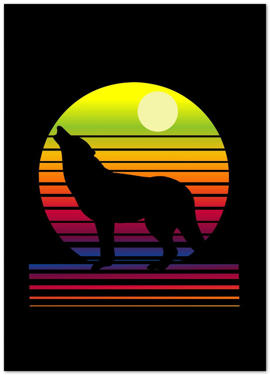 wolf vintage colorful - @msheltyan