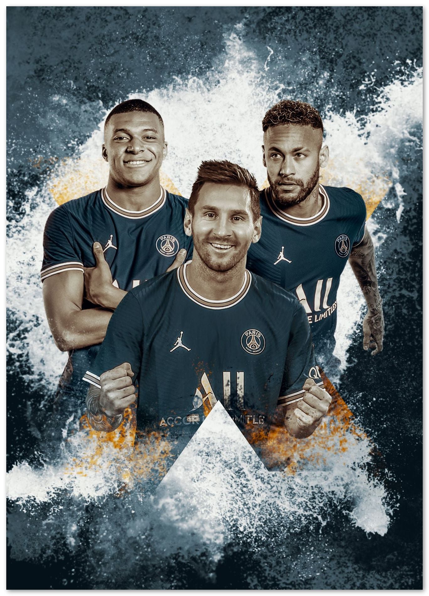 Lionel Messi Mbappe Neymar jr  - @Dochin