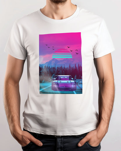 Car Retro Synthwave Sun - @MiracleCreative