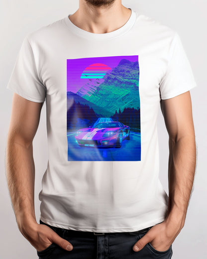 Car Retro Synthwave Sun - @MiracleCreative