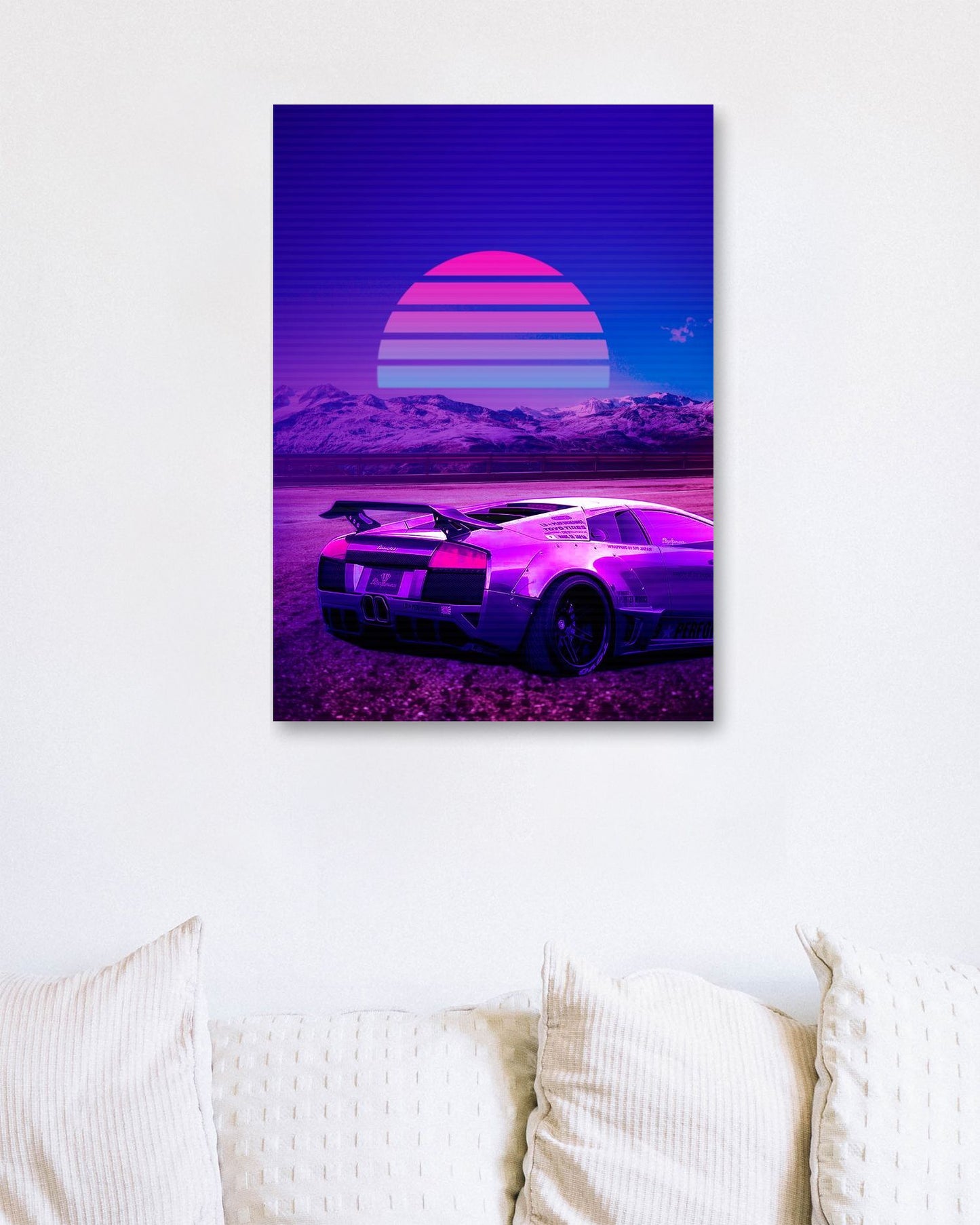 Car Retro Synthwave Sun 2 - @MiracleCreative