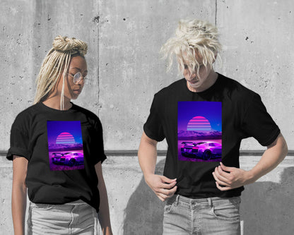 Car Retro Synthwave Sun 2 - @MiracleCreative