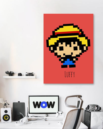 luffy onepiece pixel - @msheltyan