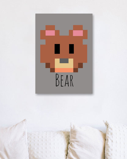 Bear animal pixel - @msheltyan