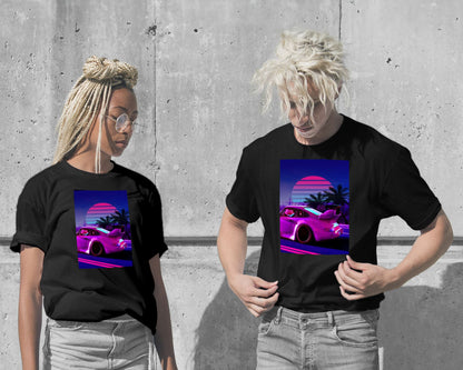 Car Retro Synthwave Sun 4 - @MiracleCreative