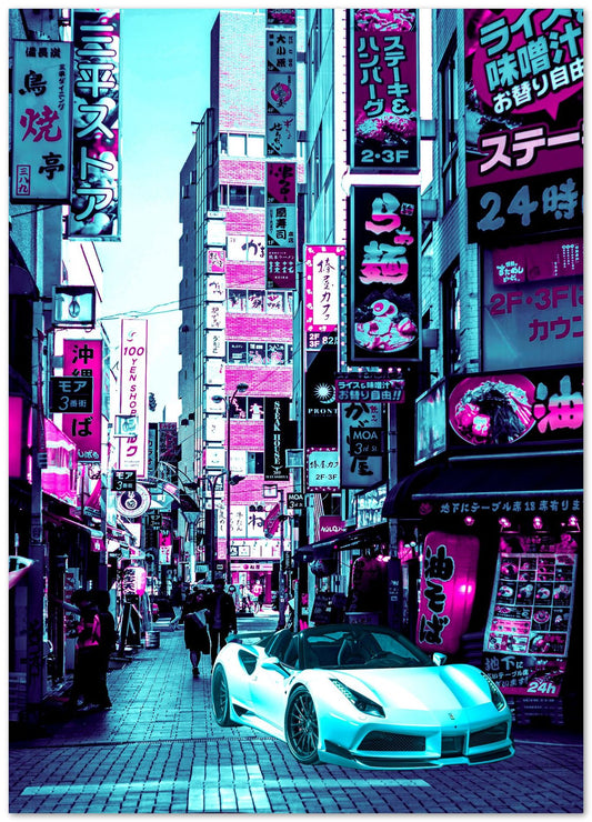 Tokyo Car Retro Synthwave 2 - @MiracleCreative
