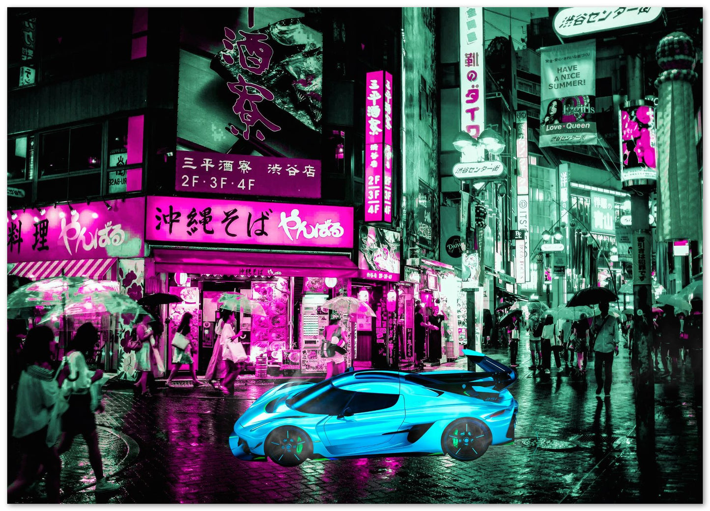 Tokyo Car Retro Synthwave 4 - @MiracleCreative