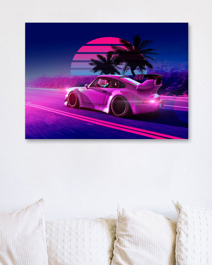 Car Retro Synthwave Sun 5 - @MiracleCreative