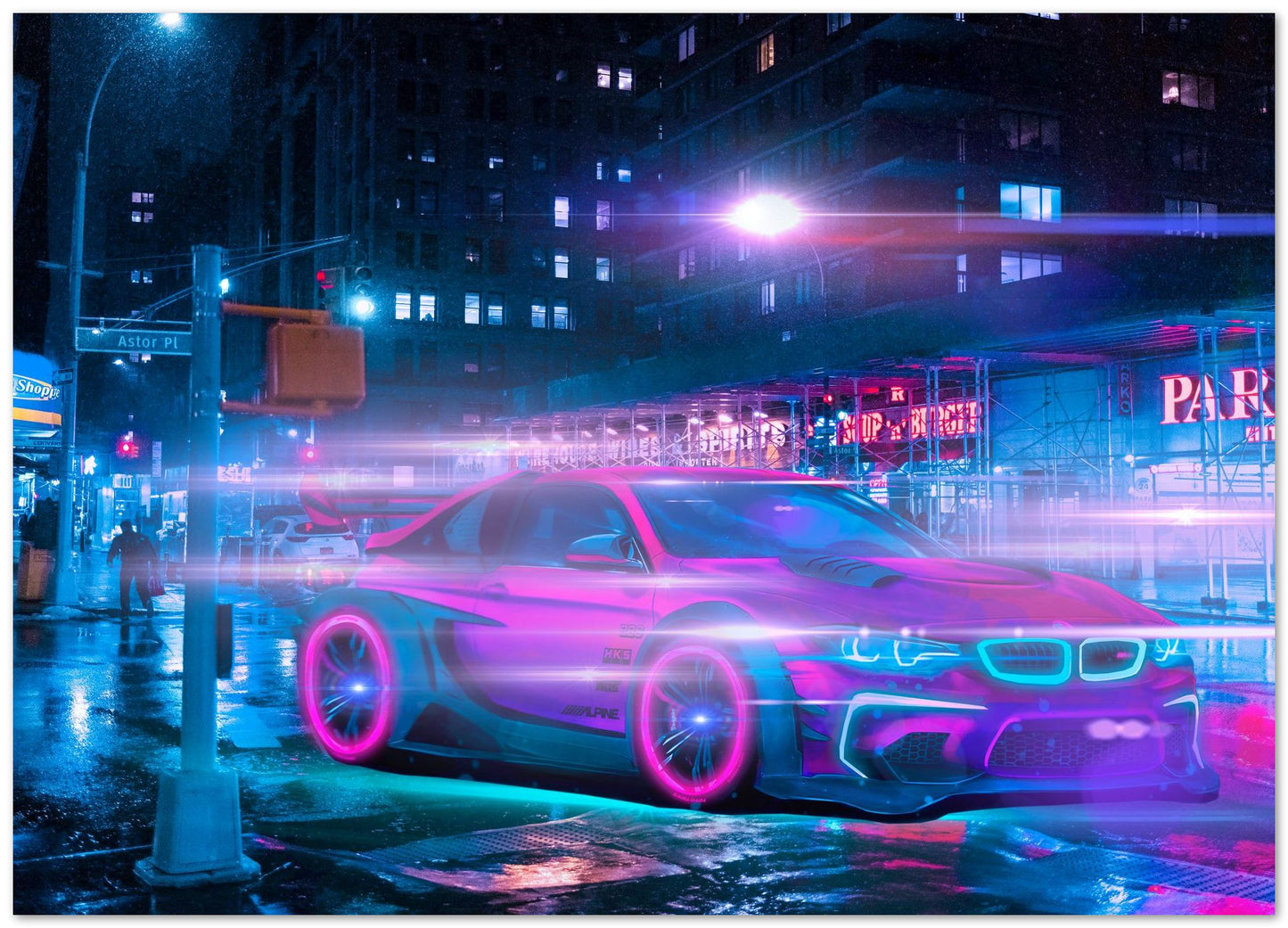 Tokyo Car Retro Synthwave 5 - @MiracleCreative