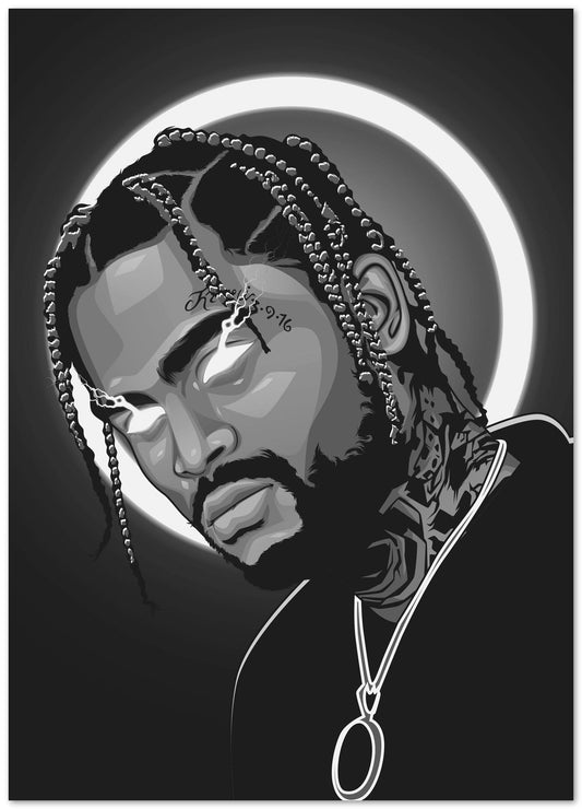 Dave East Grayscale Rapper - @ColorizeStudio