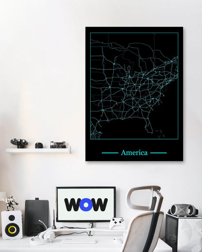 America maps art - @SanDee15