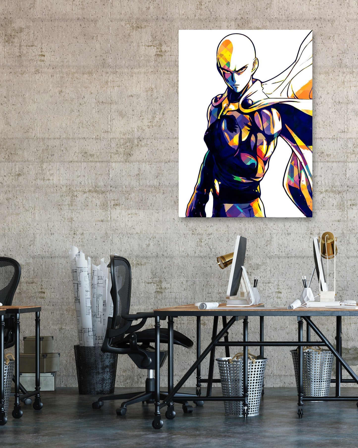 Saitaman anime poster - @ColorfulArt