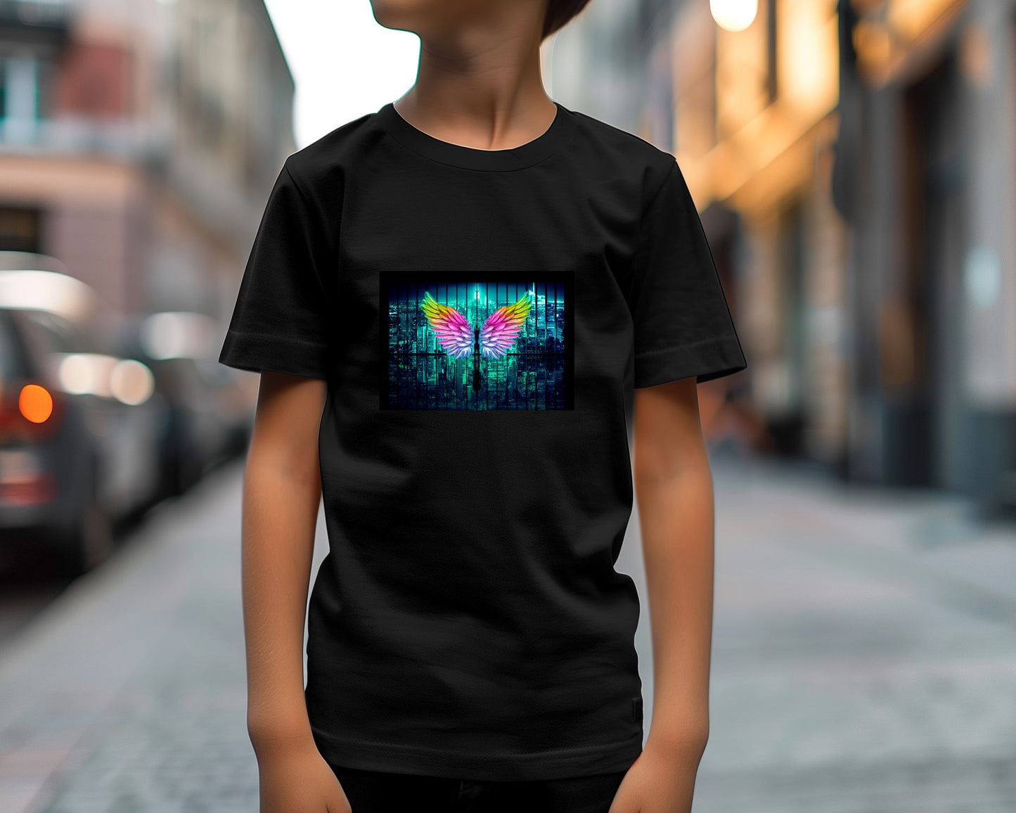 City Angel Synthwave Neon 2 - @MiracleCreative