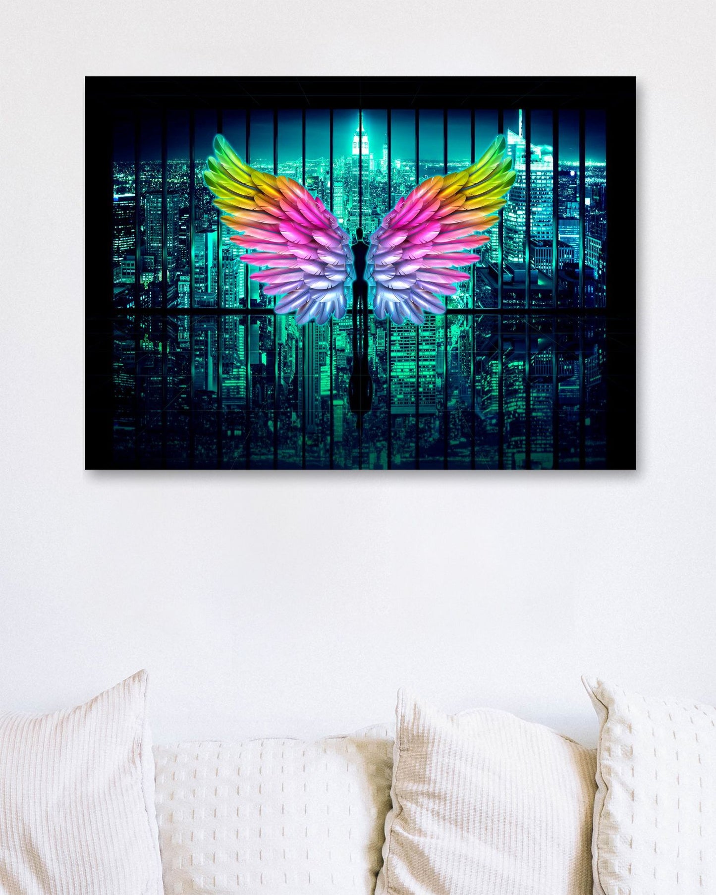 City Angel Synthwave Neon 2 - @MiracleCreative