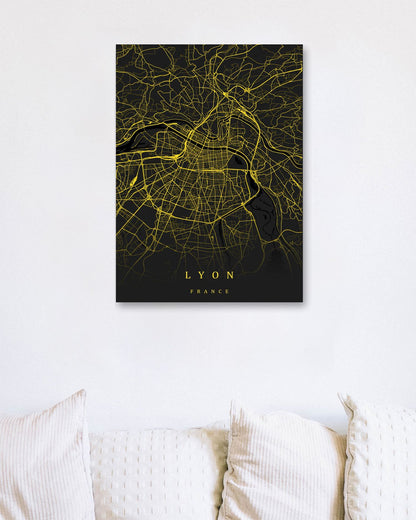 Lyon maps art - @SanDee15