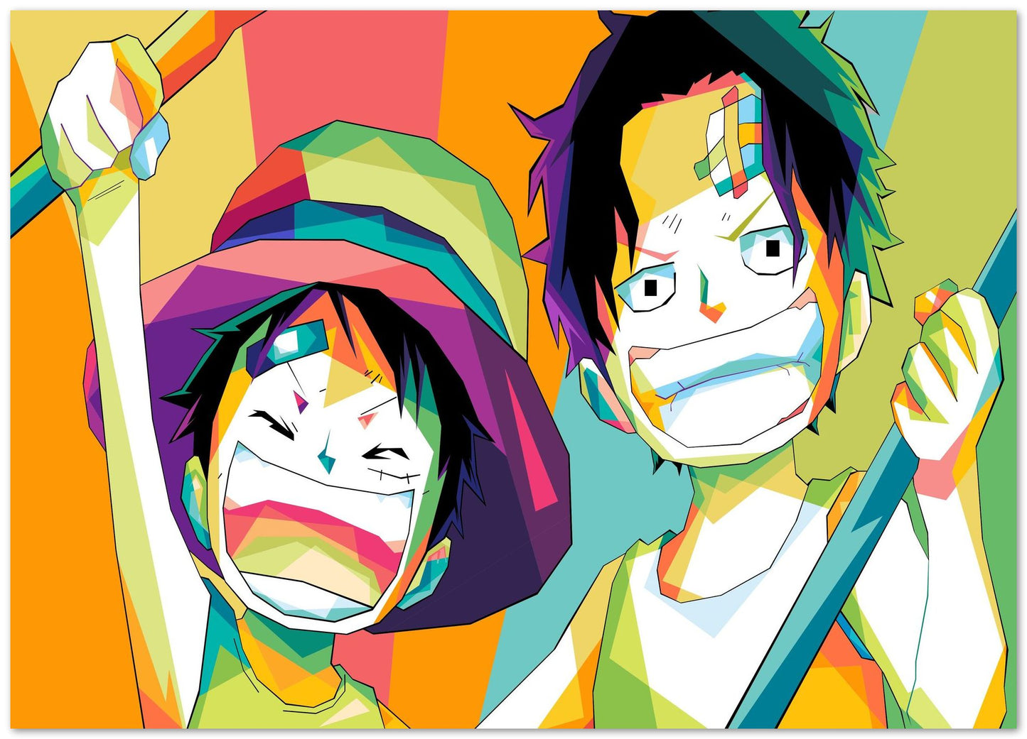 Luffy x Portgas d ace - @AsranVektor