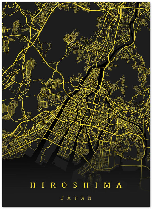 Hiroshima japan maps art - @SanDee15