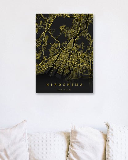 Hiroshima japan maps art - @SanDee15