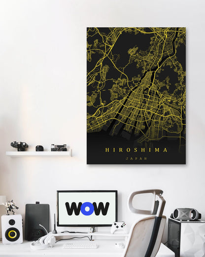 Hiroshima japan maps art - @SanDee15