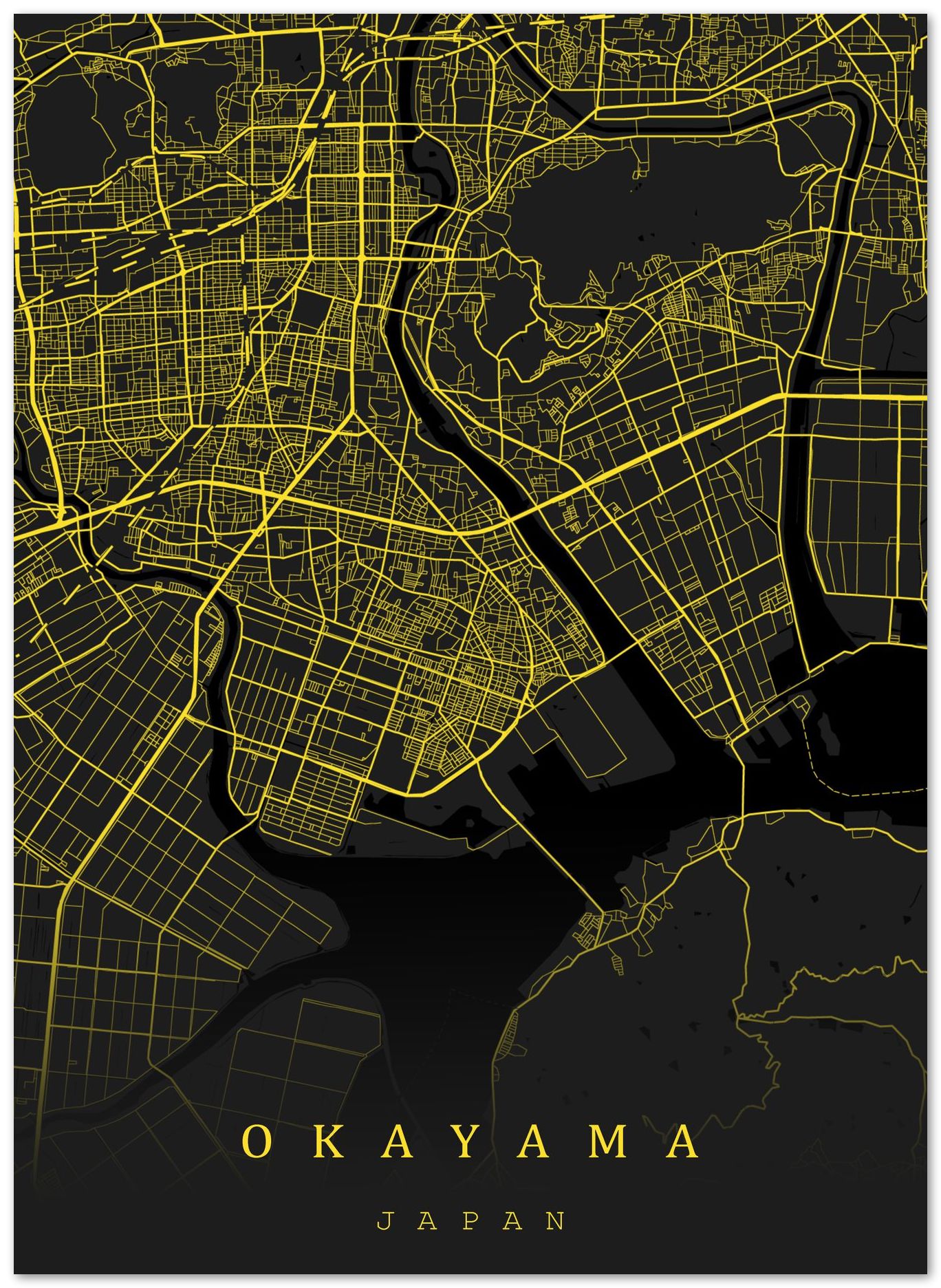 Okayama japan maps art - @SanDee15