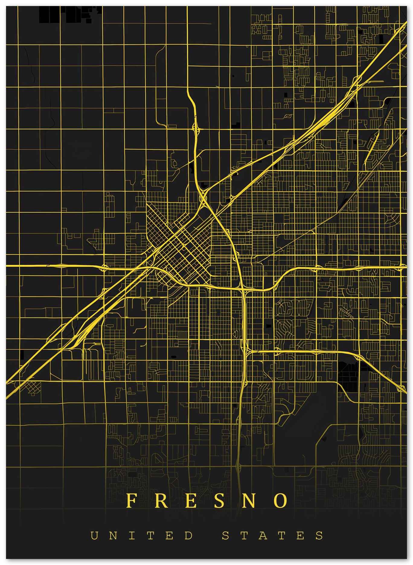 Fresno maps art - @SanDee15