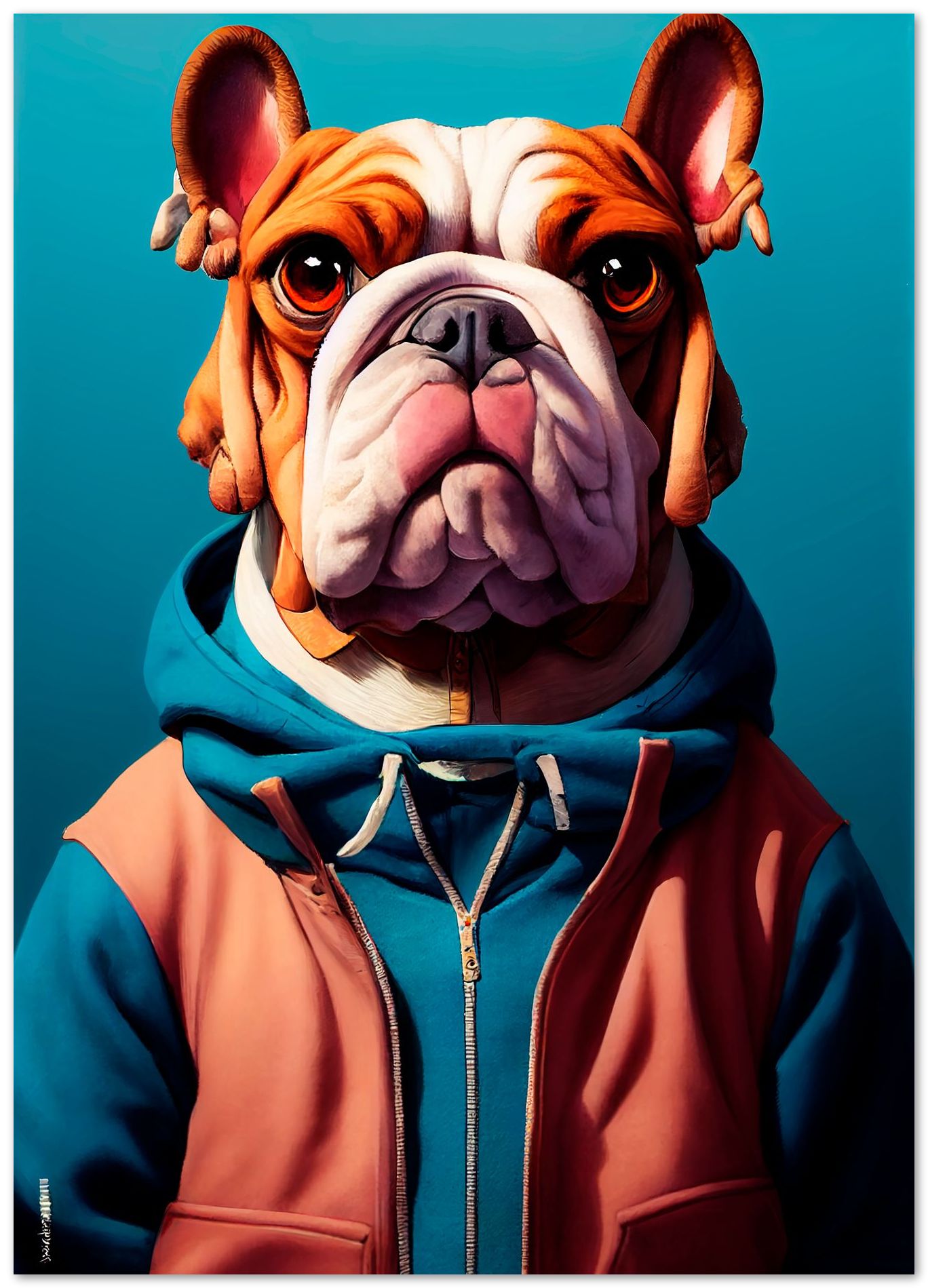 Pitbull portrait - @Artnesia