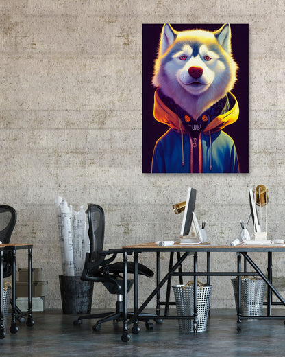 Siberian husky portrait - @Artnesia