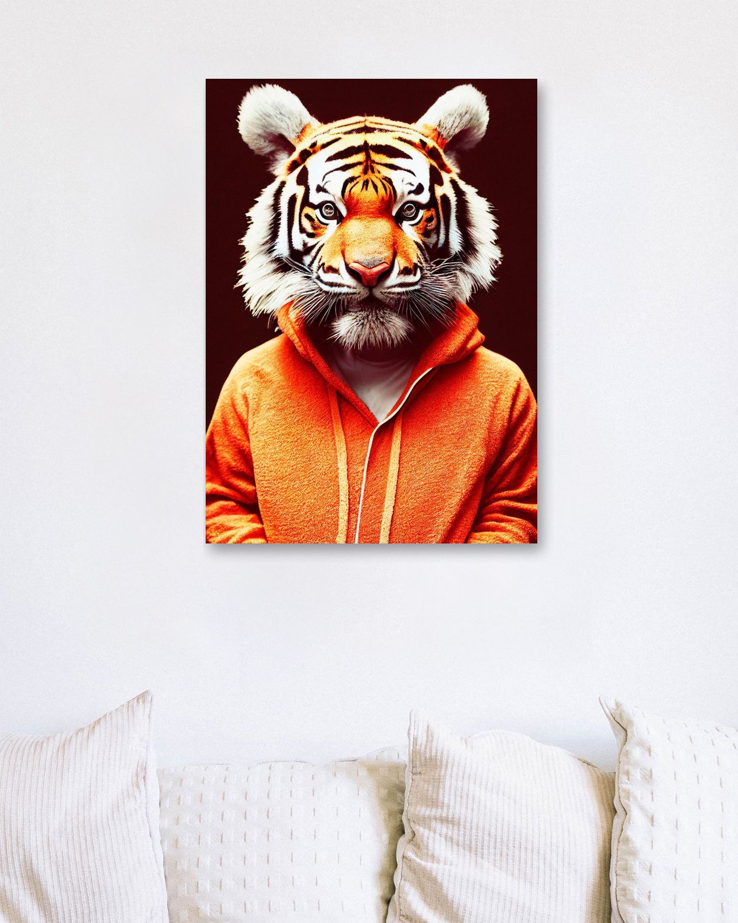 Retro Portrait illustration of Nursery animal Tiger - @Artnesia
