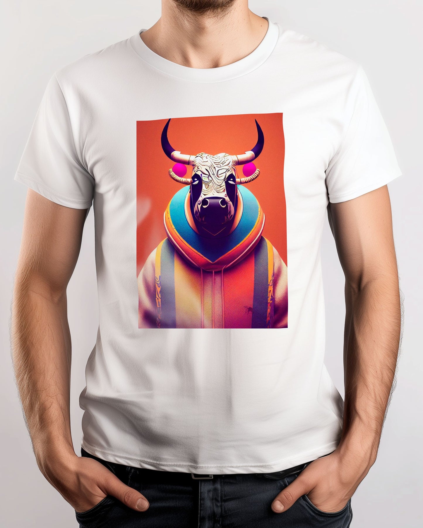 a nursery animal pop art illustration of Bison - @Artnesia