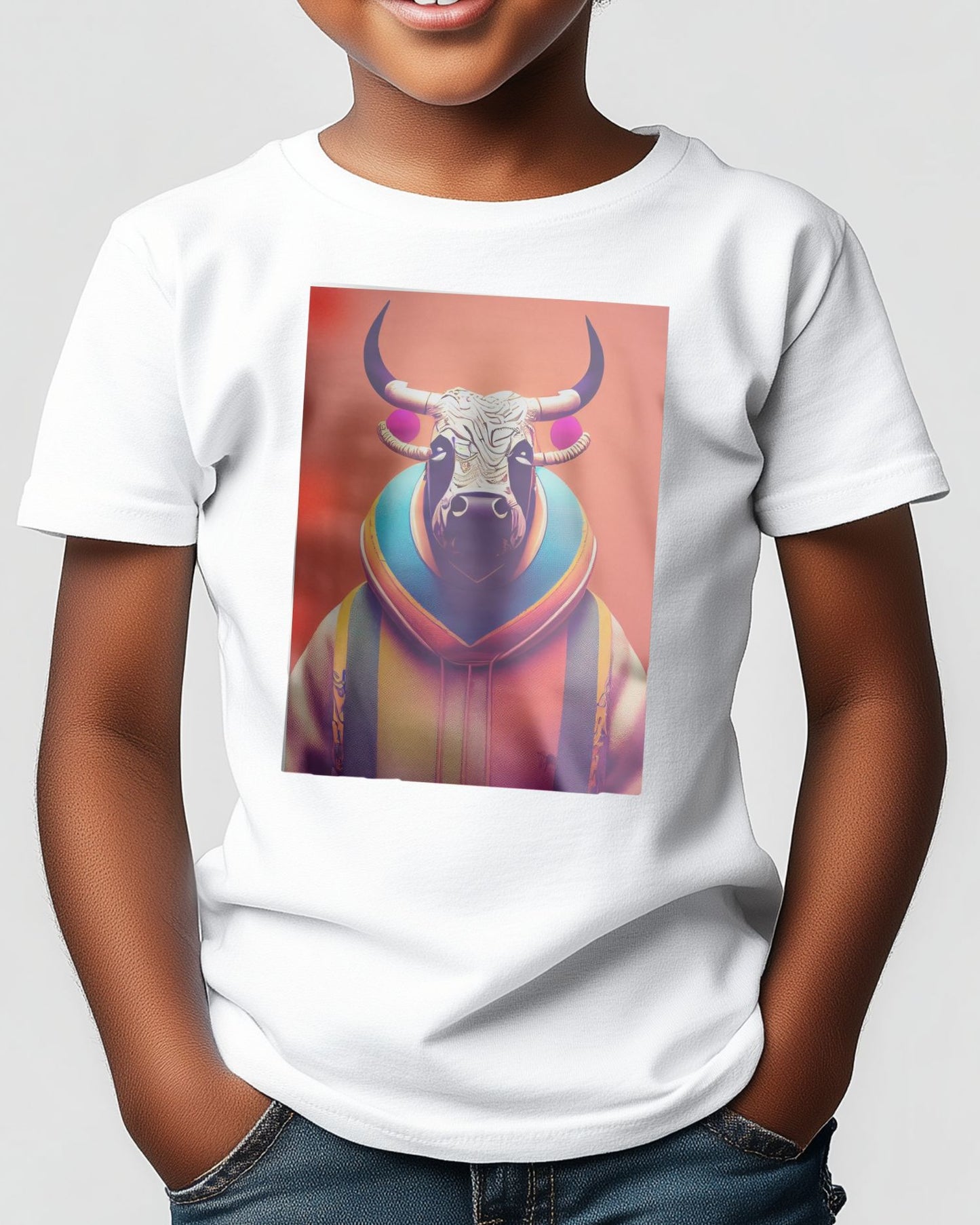 a nursery animal pop art illustration of Bison - @Artnesia