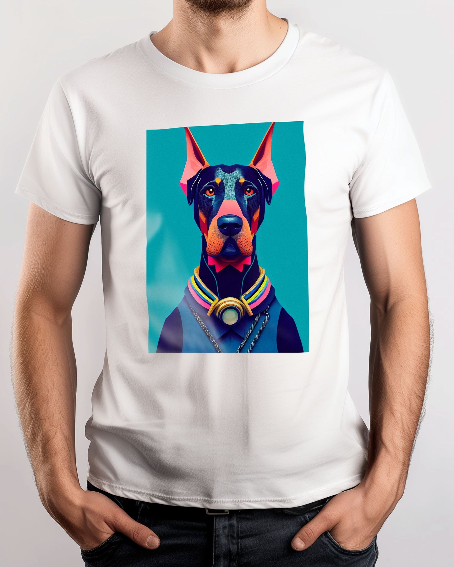 Doberman portrait - @Artnesia