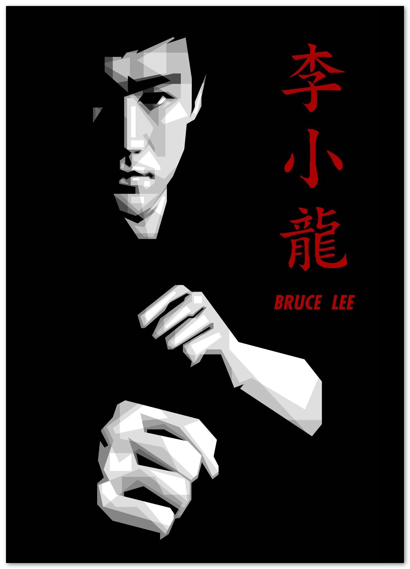 Bruce Lee Monochrome - @saufahaqqi