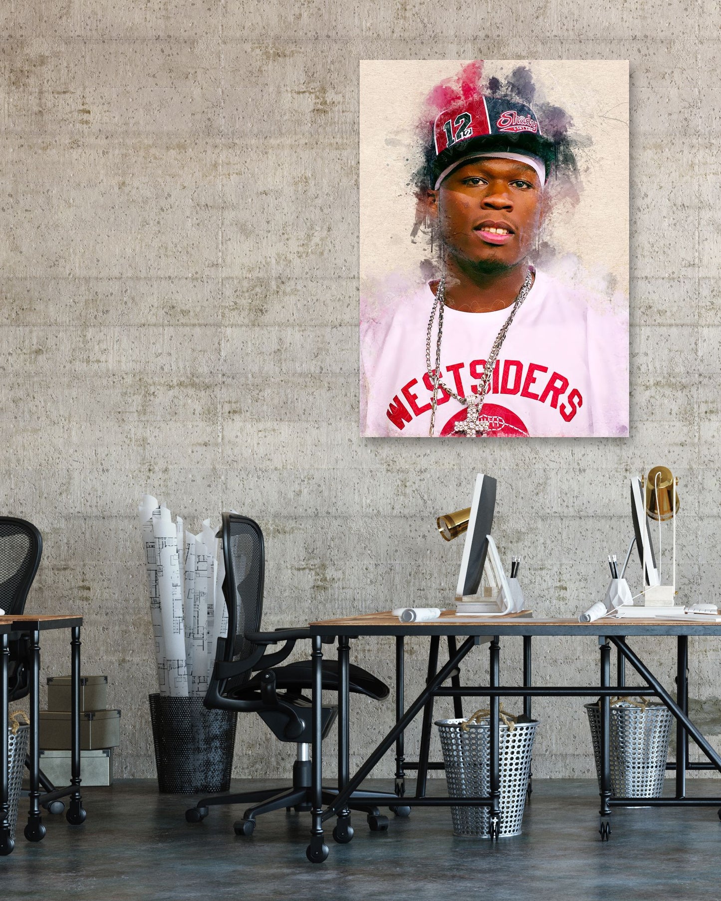 50 cent poster - @SanAcrylicstyle