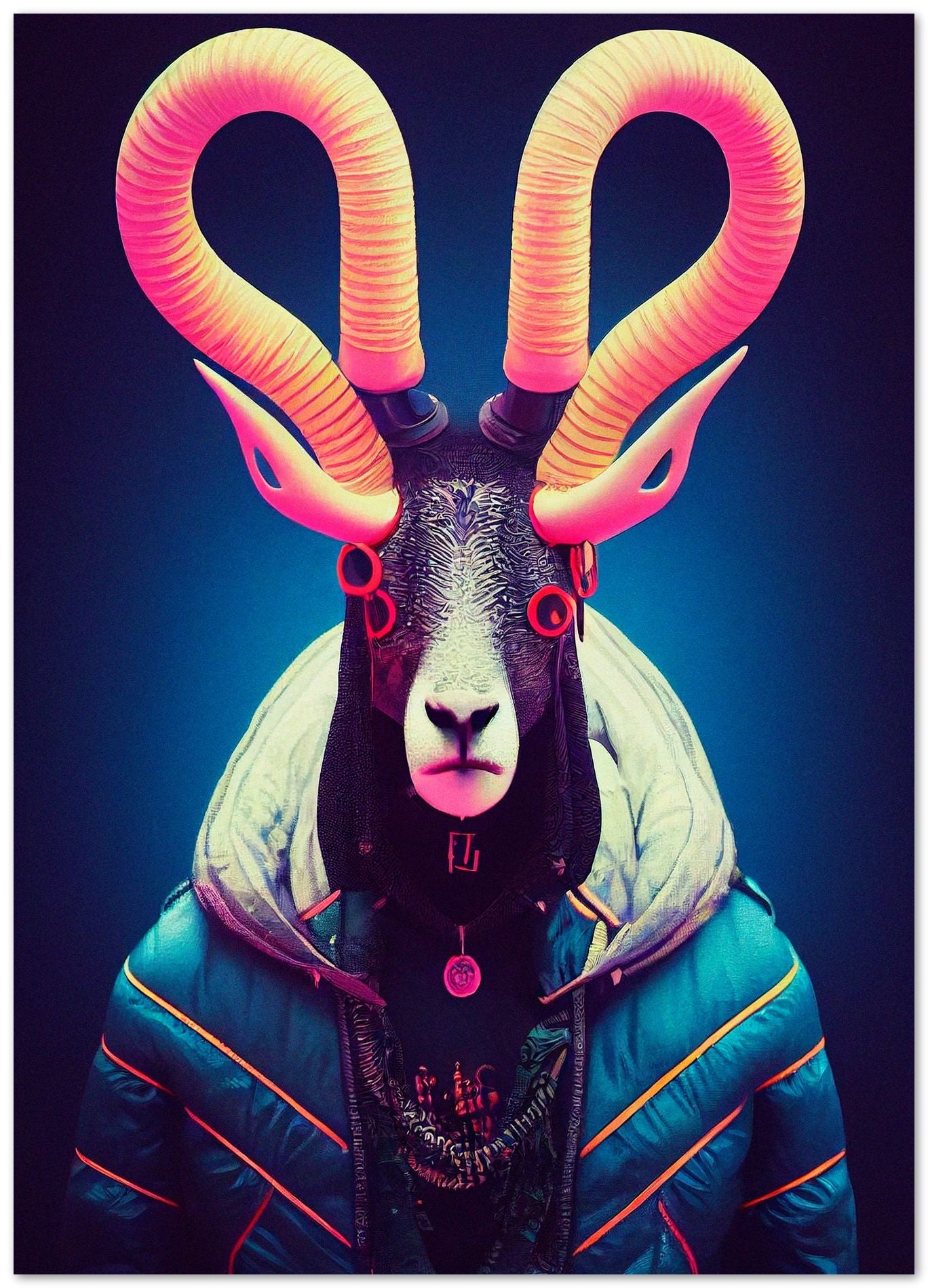 Ibex portrait - @Artnesia