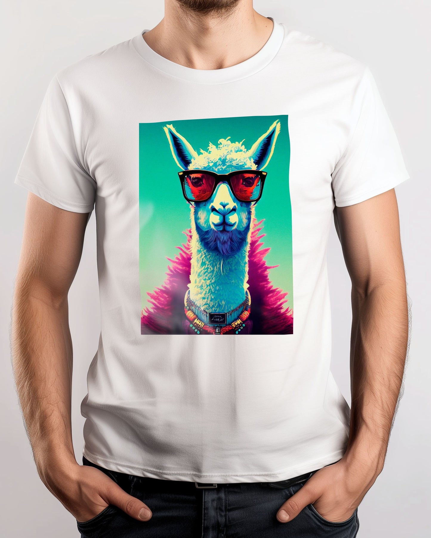 Llama portrait - @Artnesia