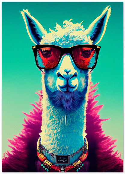 Llama portrait - @Artnesia